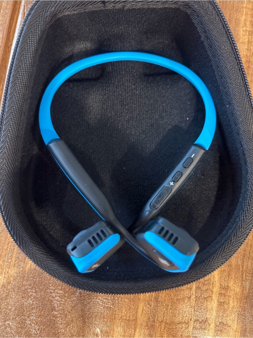 Kids Shokz Blue and Black Wireless Bone Conduction Headphones